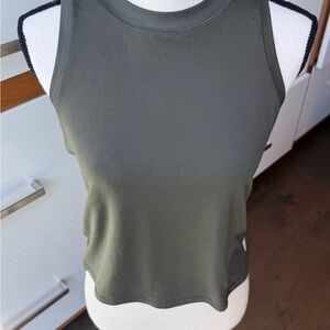 Vuori Olive Green High Neck Athletic Tank